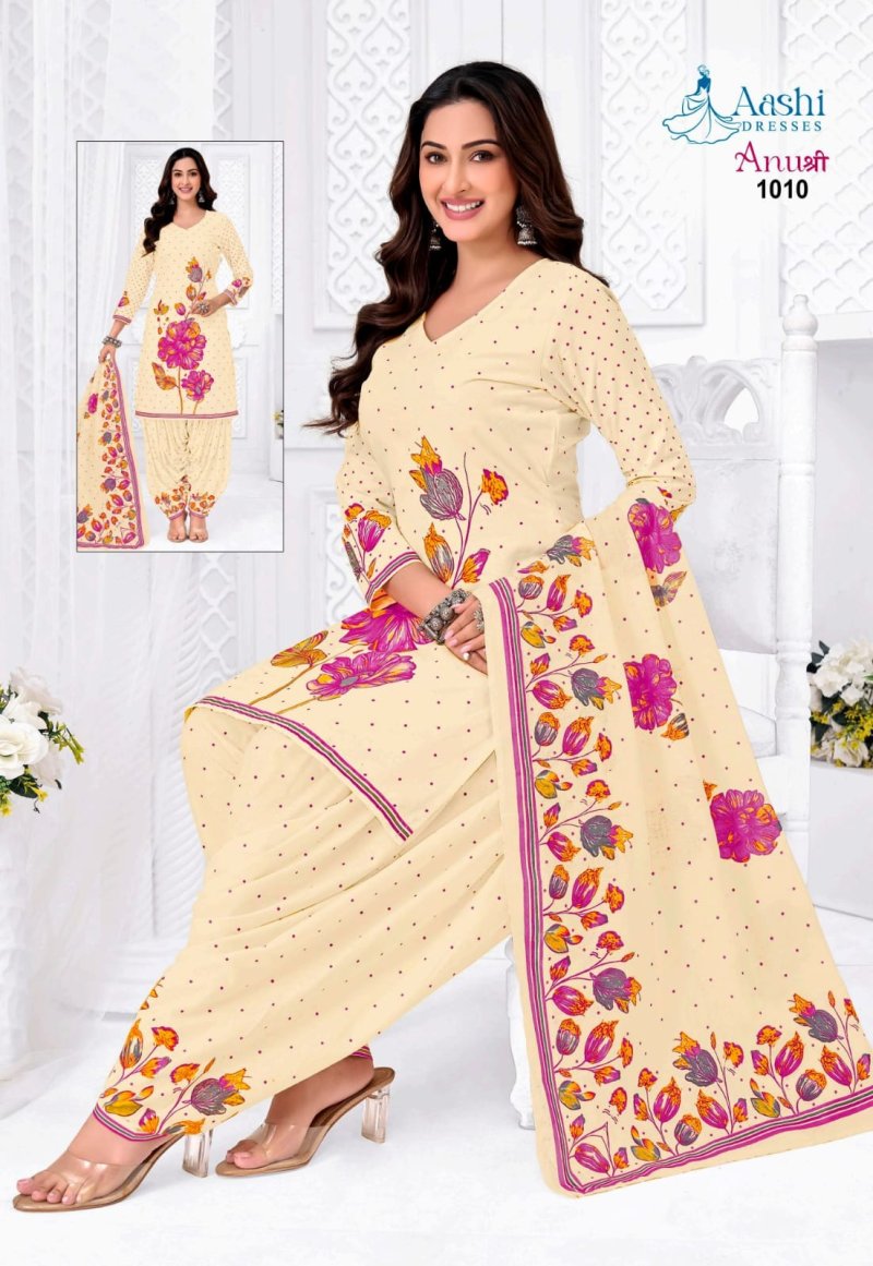Anushree Patiyala By Aashi Cotton Printed Dress Materials